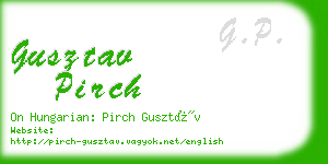 gusztav pirch business card